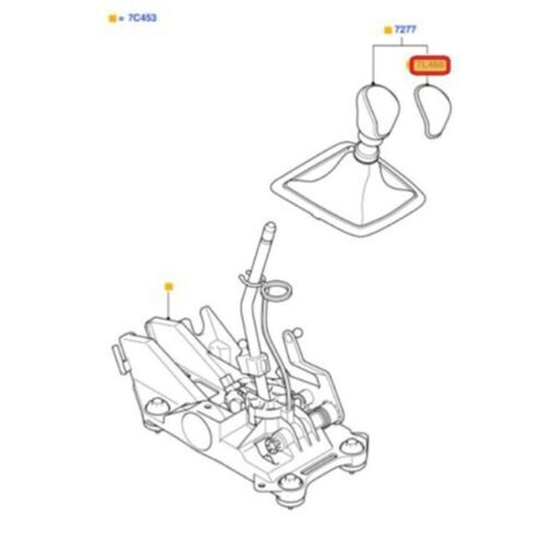 FORD Fiesta 5 Speed Gear Stick Knob Cap Cover Black for Kuga Focus C Max KA3
