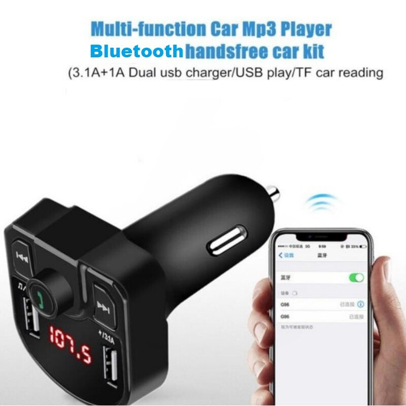 Wireless BT 5.0 FM Transmitter QC3.0 Car USB Charger Adapter Radio Player10
