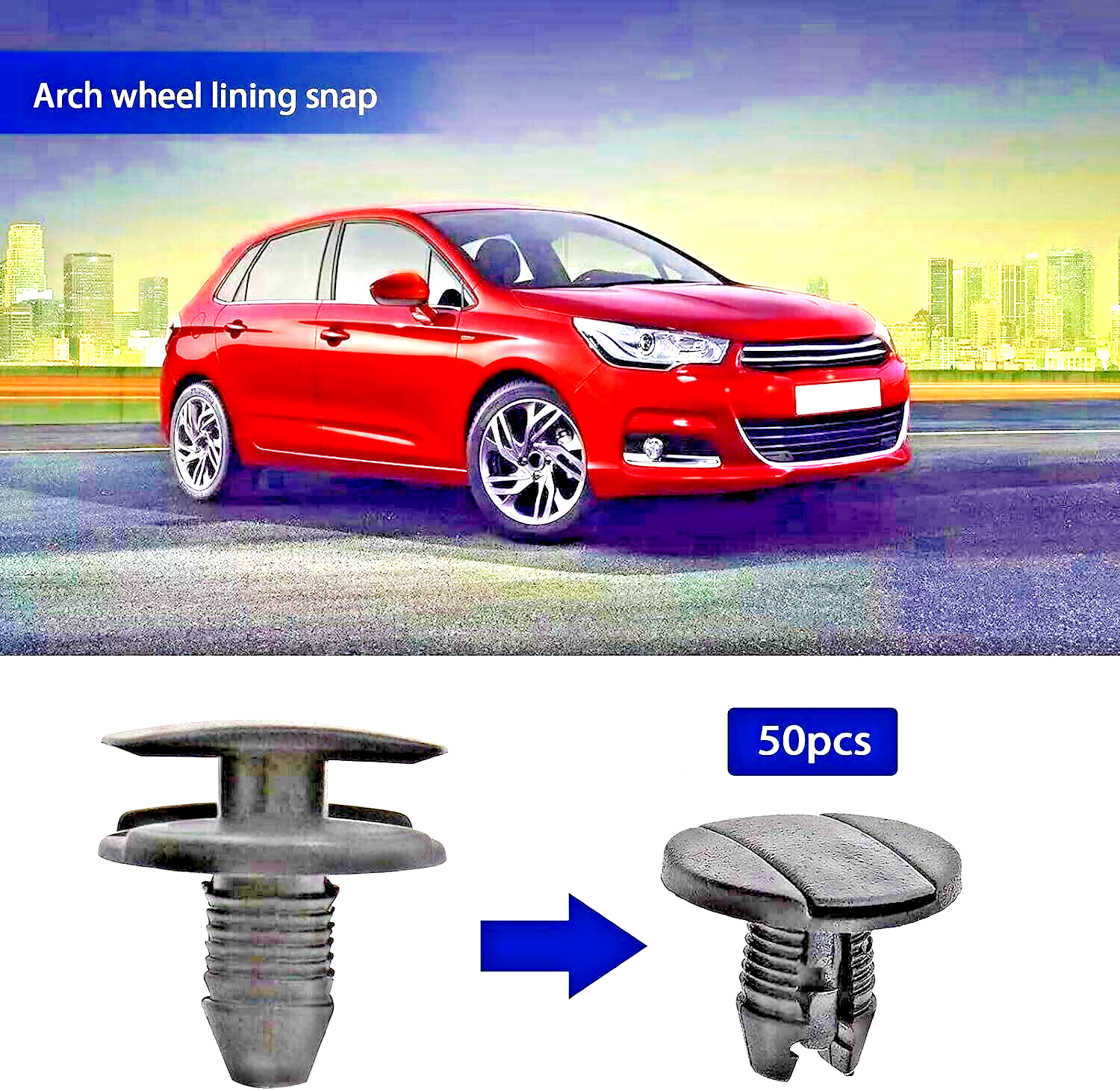 PEUGEOT Inner Wheel Arch Liner Splash Guard Trim Clip Plastic 20 fit 207 307 3086