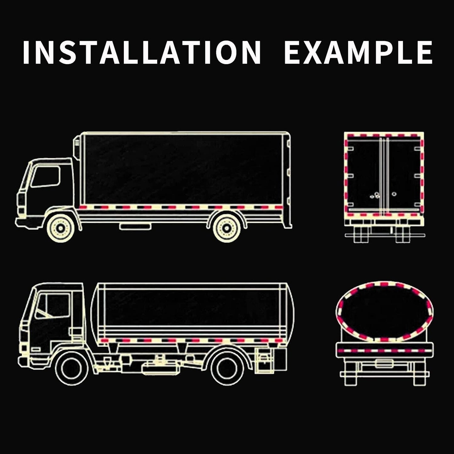 High-Quality 2x White E-Approved Rectangular Reflectors Trailers Caravans14