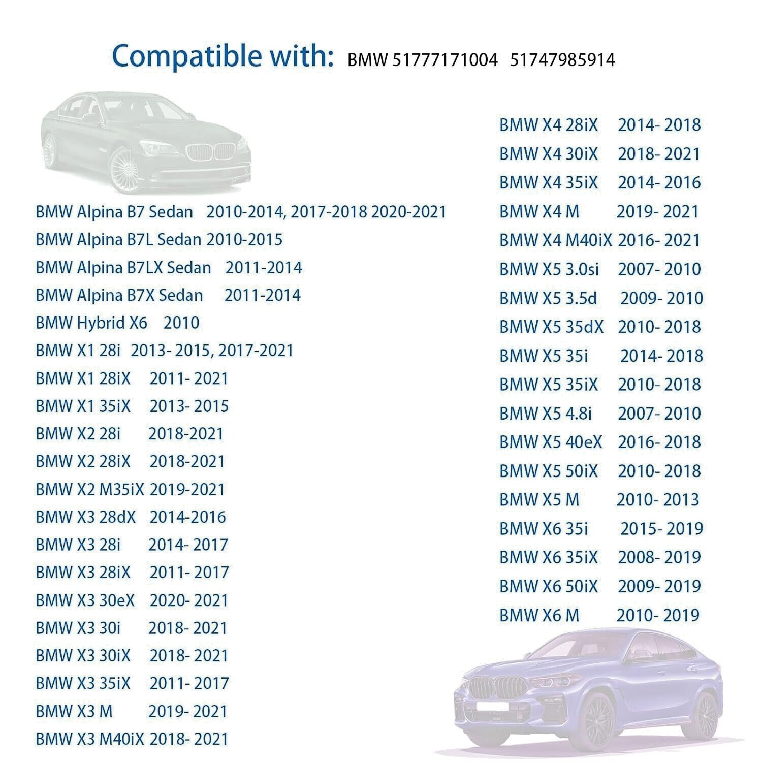 BMW X1 X2 X3 X4 X5 X6 F G Wheel Arch Flare Trim Clips 07147293278 Rivet 6mm x2019
