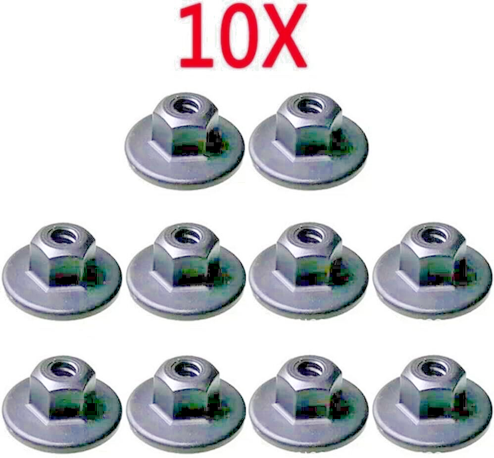 10x BMW MINI 10mm Hex Head Plastic Threaded Nut 7169847 0714716984715