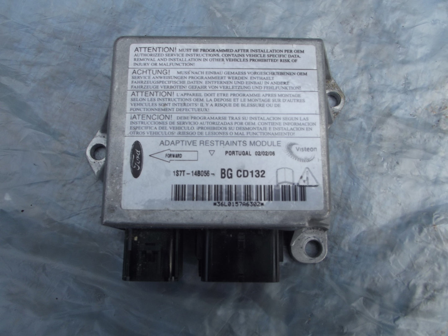 1S7T 14B056 BG AIR BAG SENSOR MODULE ECU   From FORD MONDEO 2.0 ZETEC MK31