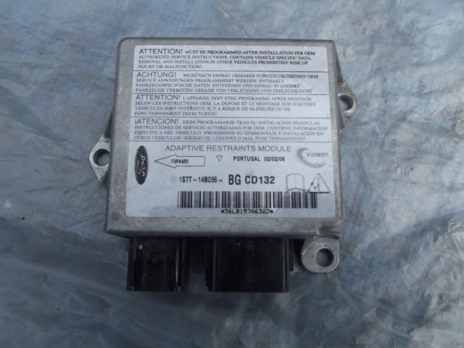 1S7T 14B056 BG AIR BAG SENSOR MODULE ECU   From FORD MONDEO 2.0 ZETEC MK31