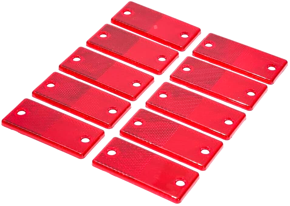 2 Red Rectangular Reflectors Screw Fit Vans Trailers Caravans Recovery Trucks7