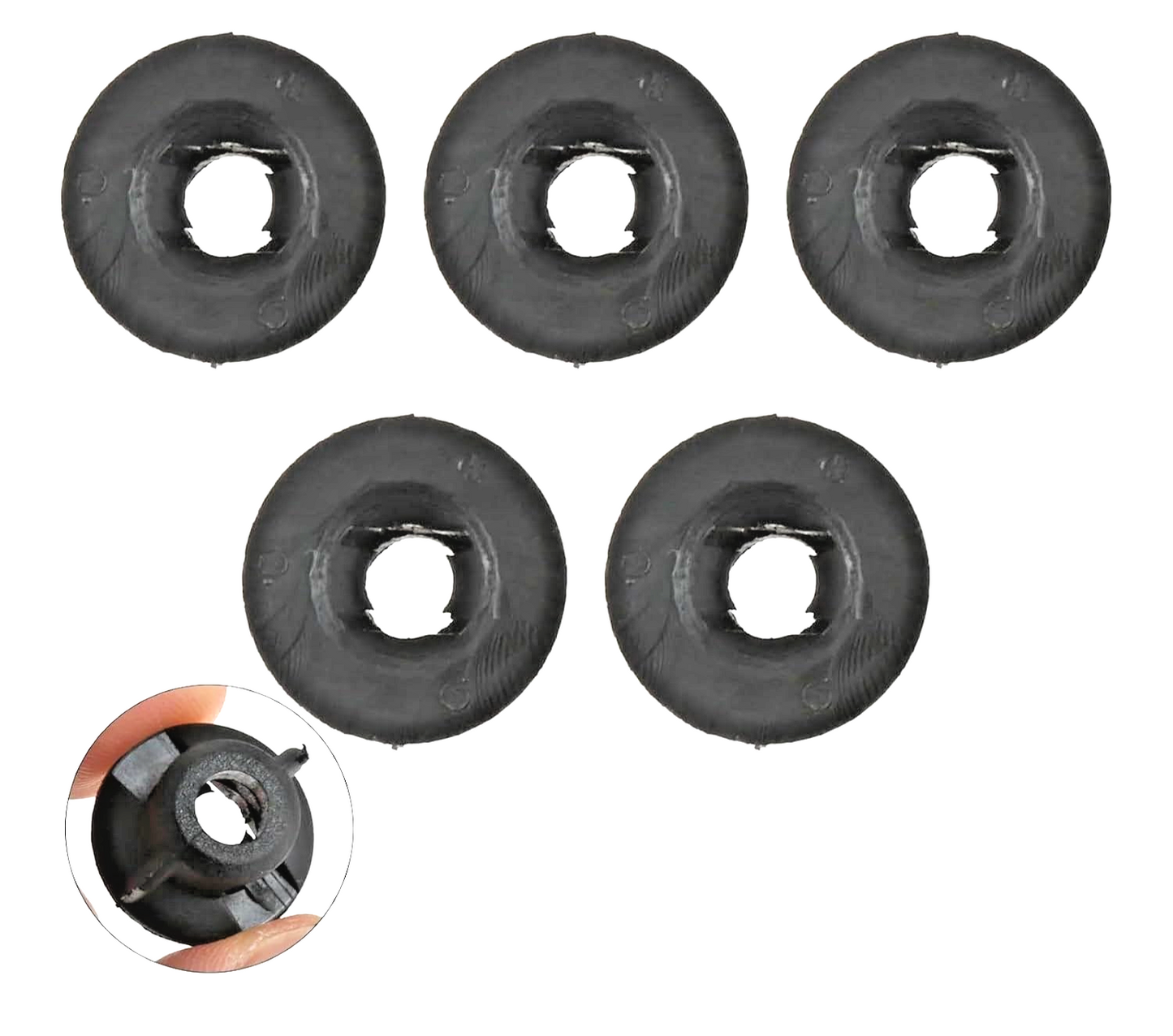 LEXUS Wheel Arch Liner Fixing Clip Plastic Wing Nut Black Prius Rav 4 C-HR 5 Pcs10