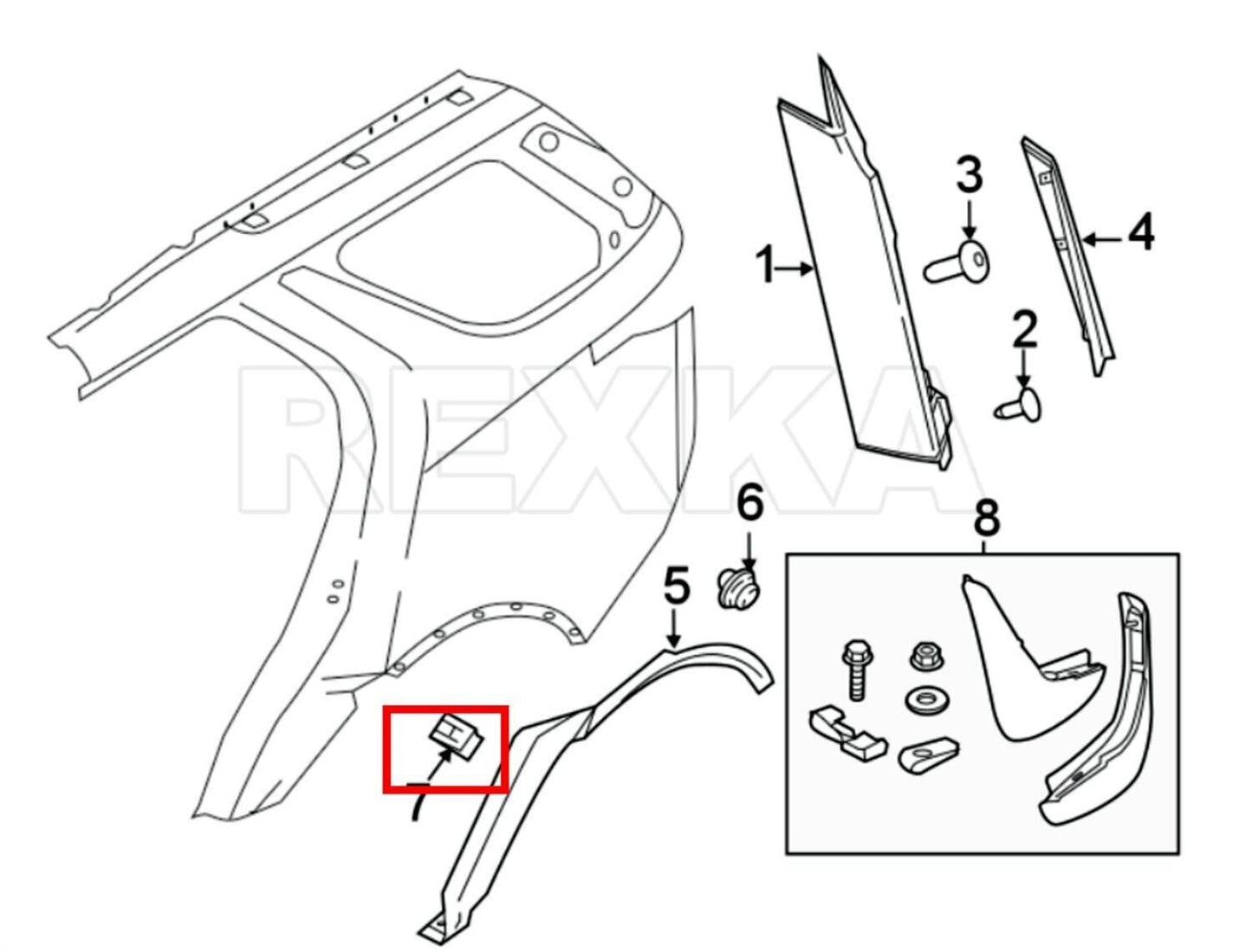 Snap Fit Trim Clips x10 Pcs FORD Focus Fiesta Mondeo Kuga Ranger Transit C-Max7