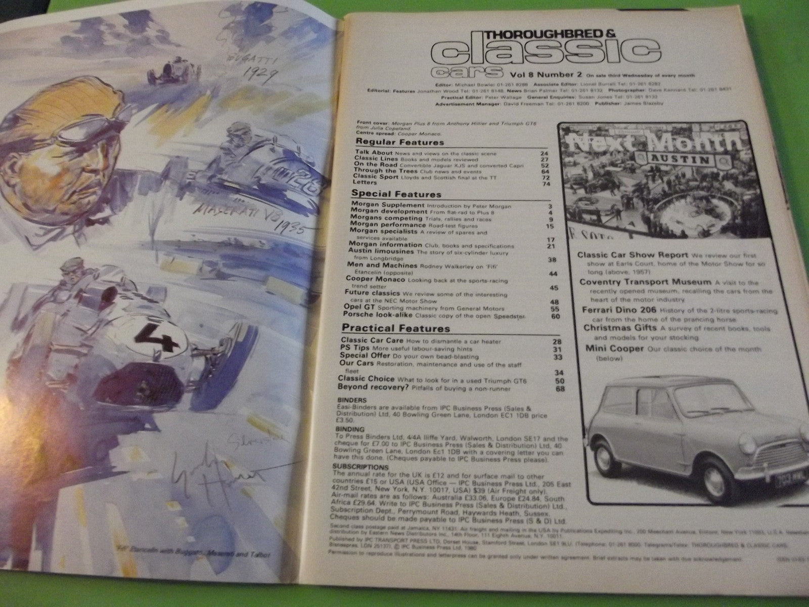 THOROUGHBRED AND CLASSIC CARS MAGAZINE NOVEMBER 1980 #C41