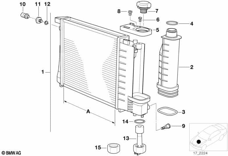BMW Radiator Coolant Expansion Tank Cap1