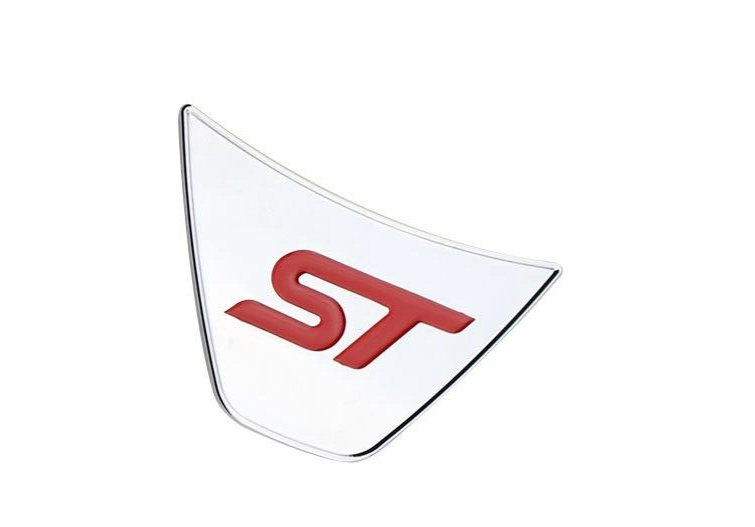 Ford Fiesta ST MK7 MK7.5 Chrome Steering Wheel Badge Trim Red ST4
