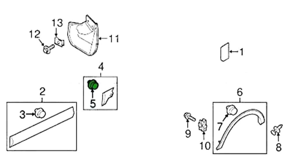 Ford Transit Custom Trim Panel Clips Door Moulding Body Fixing Stud 5255437 10.13