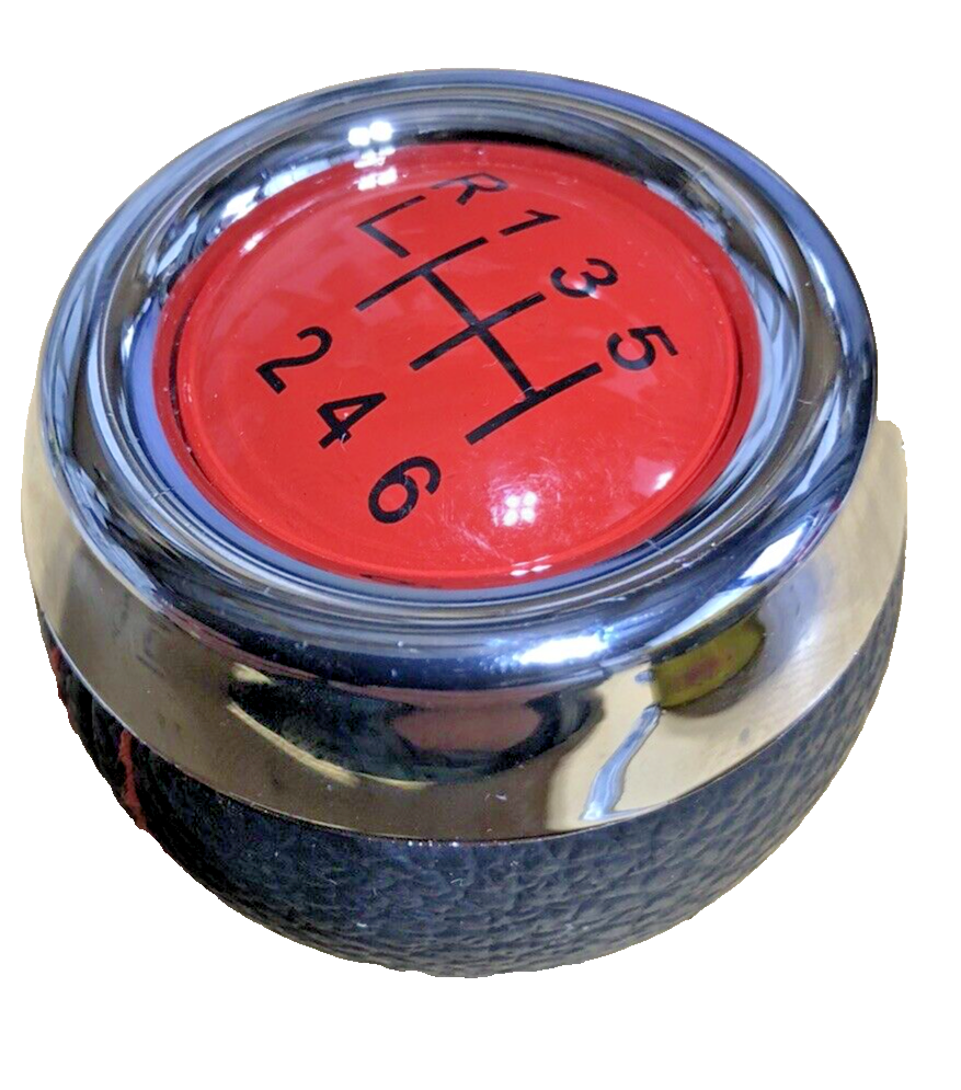 MINI 6 Speed Gear Shift Knob Soft Leather Red Shift Pattern R55 R56 R57 R58 R609