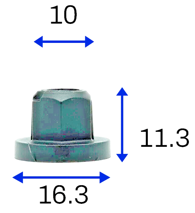 Threaded Bumper & Body Trim Fixing Plastic Lock Nut AUDI Skoda O.E N91018901 x103