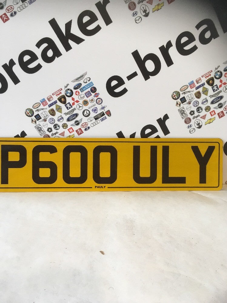 Paul Pauly P600ULY Private Number Registration Plate Number1