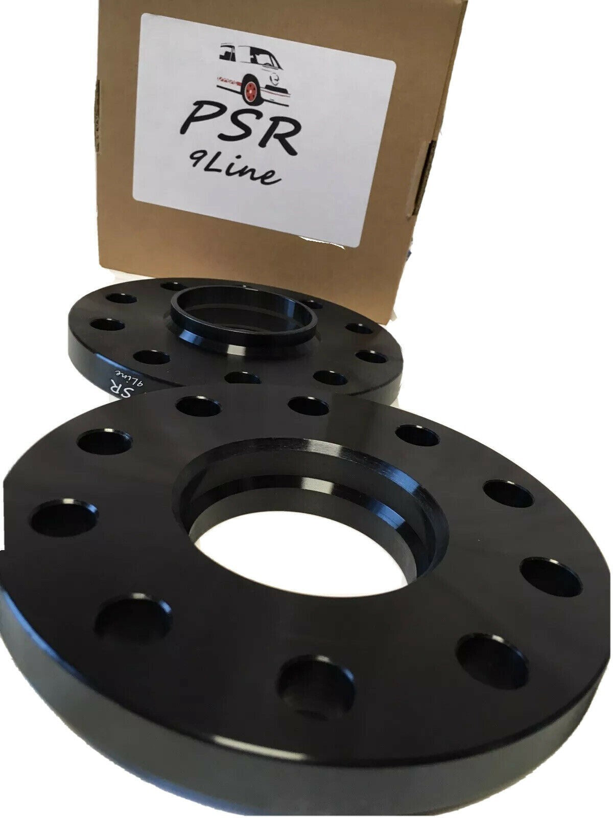 Porsche Wheel Spacers 20mm + Extended AF Bolts Set Of 2 in Black 5x130 PSR9Line15