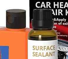 Car headlight repair kit with buffing pads and sealant6
