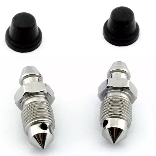 M8x1.25 Brake Caliper Bleed Screws x2 with Cap - Volvo S40 V40 S90 V90 upto 200411