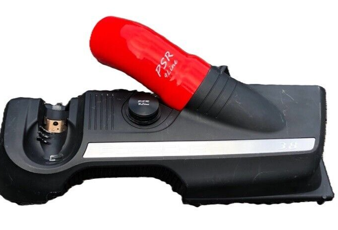 Porsche 997 Resonator Delete Air Box Modification with Red Induction Pipe & Plug1