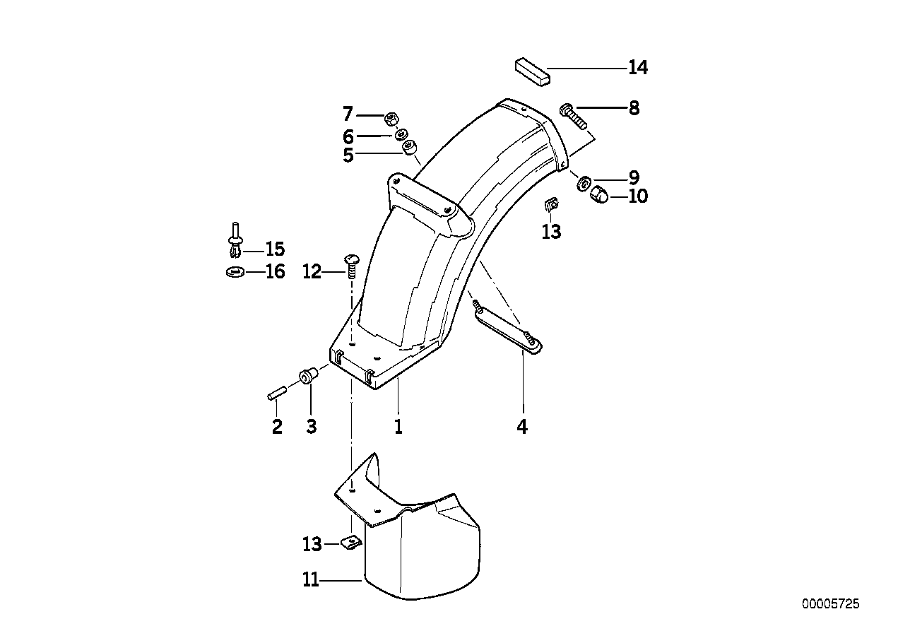 Plastic Rivet Clips for BMW K & R Motorbike – 5mm  Frame Fairing Mud Gaurd x1517