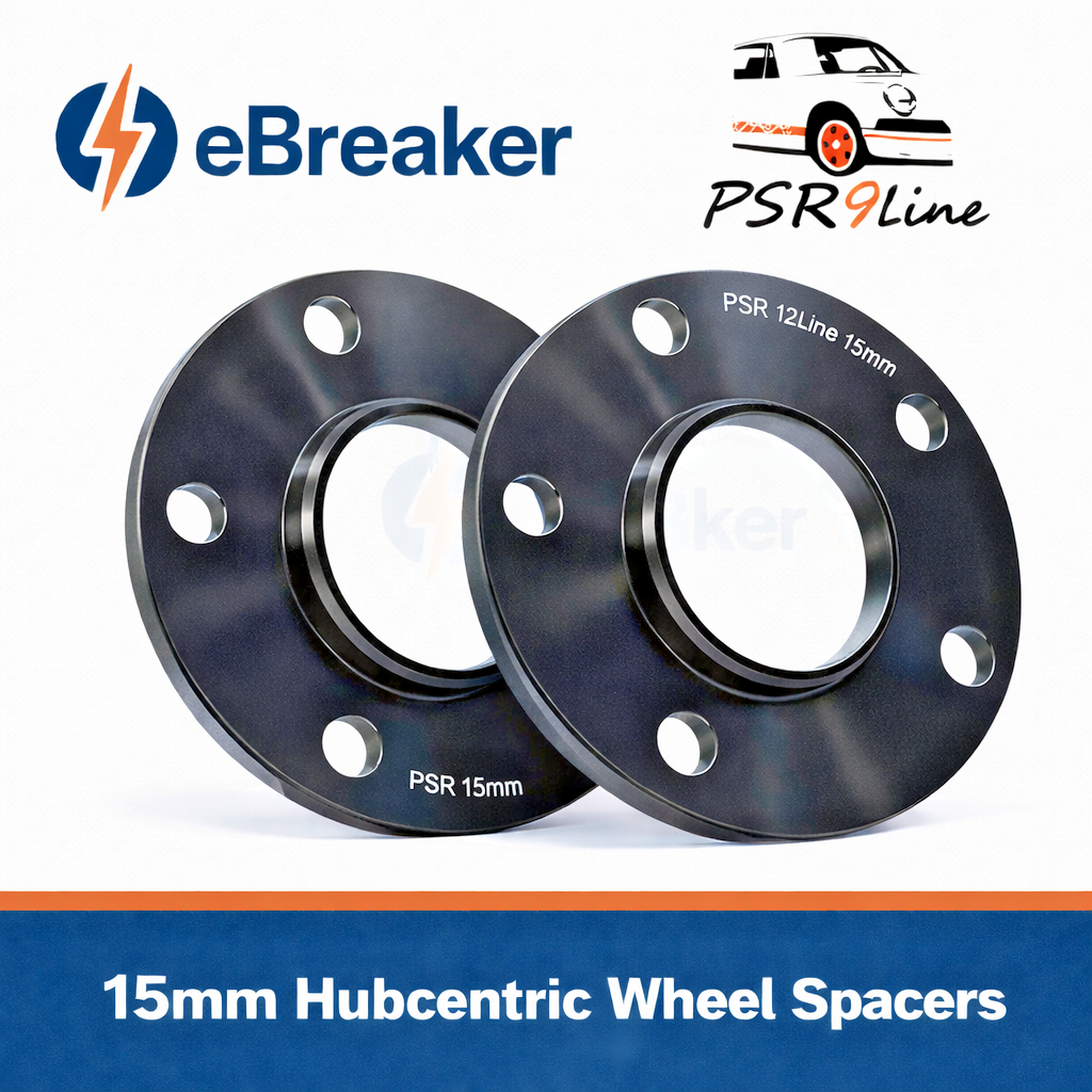 Porsche Wheel Spacers 15mm 5x130 Black Bolton Kit Pair Fits 911 Cayman, Boxster0