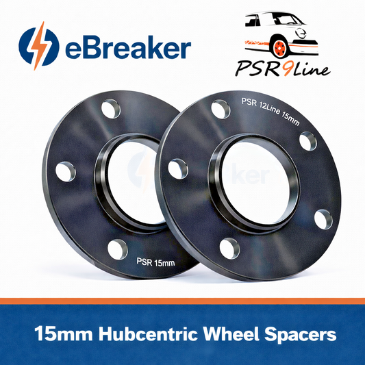 Porsche Wheel Spacers 15mm 5x130 Black Bolton Kit Pair Fits 911 Cayman, Boxster0