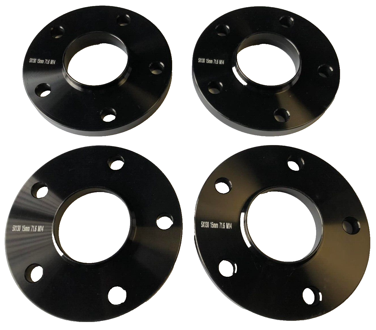 Porsche Wheel Spacers 15mm + Extended AF Bolts Set Of 4 in Black 5x130 PSR9Line16