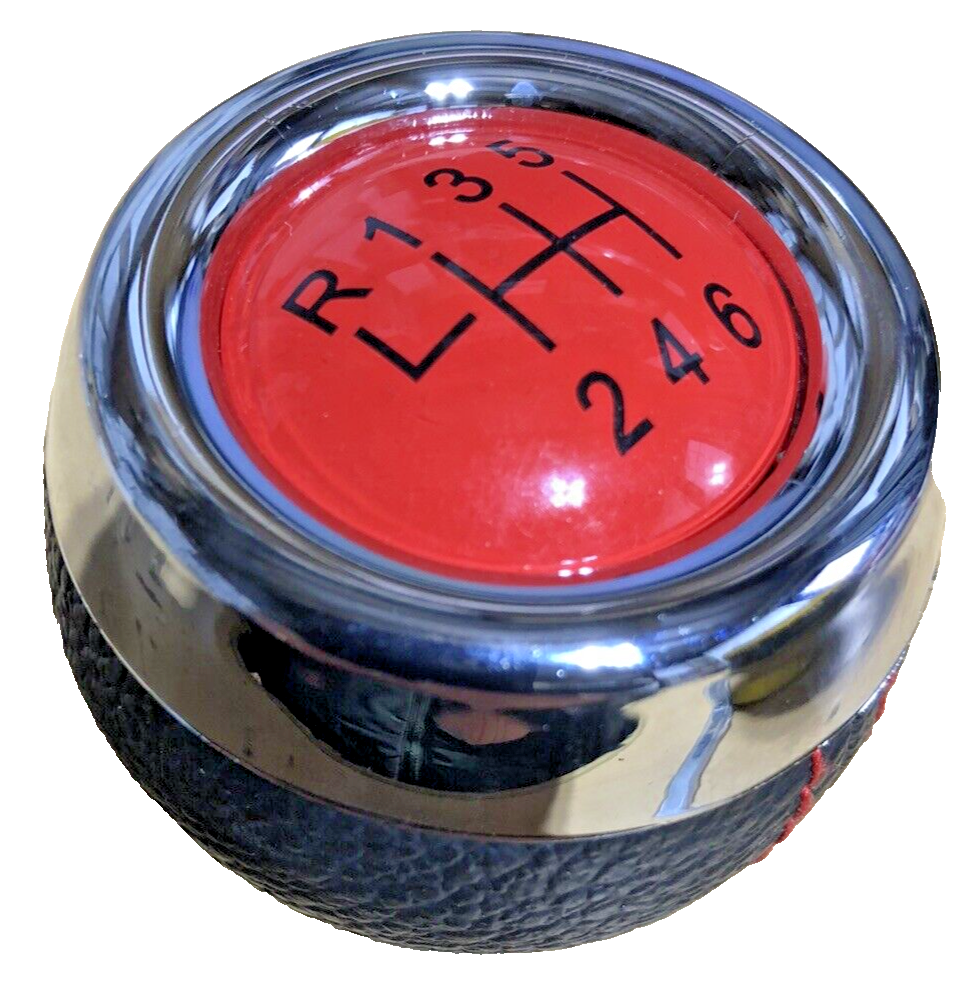 MINI 6 Speed Gear Shift Knob Soft Leather Red Shift Pattern R55 R56 R57 R58 R602