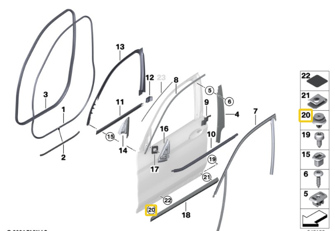 MINI Trim Panel Moulding Fastener Clip Fits 2 4 5 7 8 Series X1 X2 X3 X4 i4 - 2012