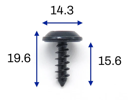 VW Slot Head Metal Torx Screw WHT003594 15 Pcs Trim fixing Clip VOLKSWAGEN3