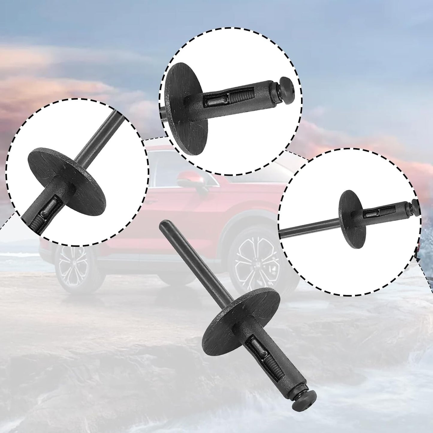 BMW X3 X5 X6 F25 E71 Wheel Arch Flare Trim Clips 07142151750 Blind Rivet 6mm x1513