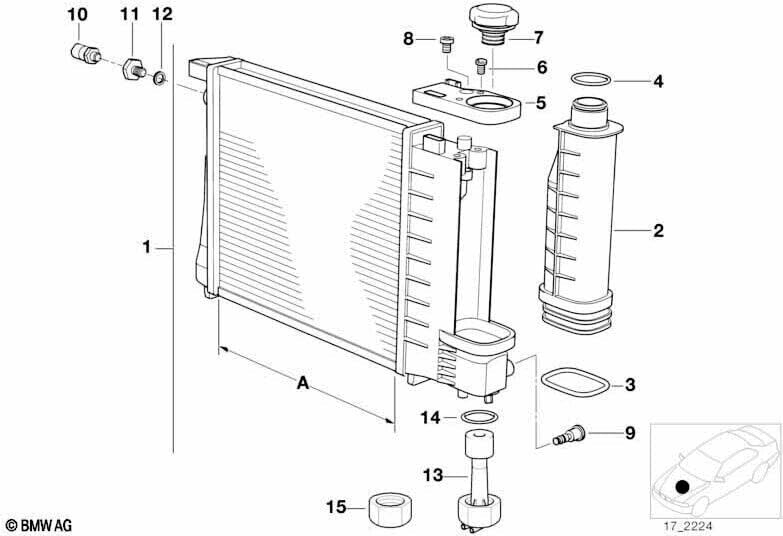BMW Radiator Coolant Expansion Tank Cap # 17117639022 Fits 3 5 6 7 X & Z Series1