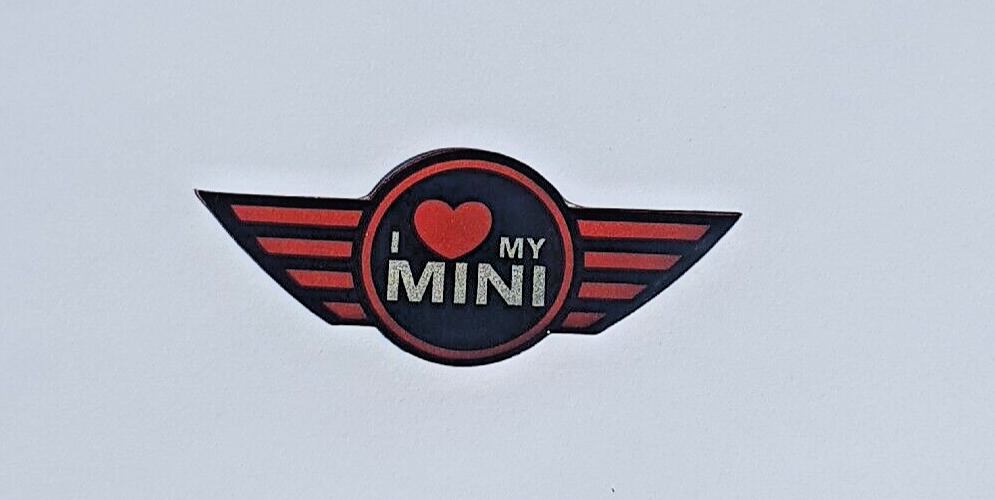 LOVE MY MINI COOPER Steering Wheel Badge Logo 3D Gel Gen 2 JCW R55 R56 R57 R587