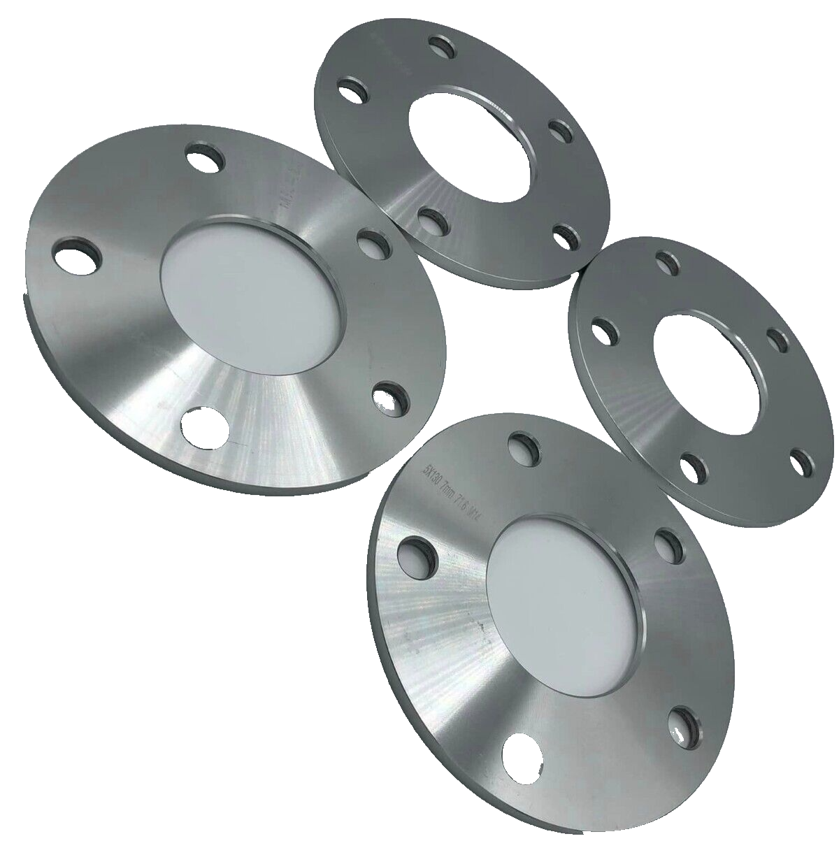 Porsche Wheel Spacers 7mm + Extended OE Bolts Set Of 4 in Silver 5x130 PSR9Line9