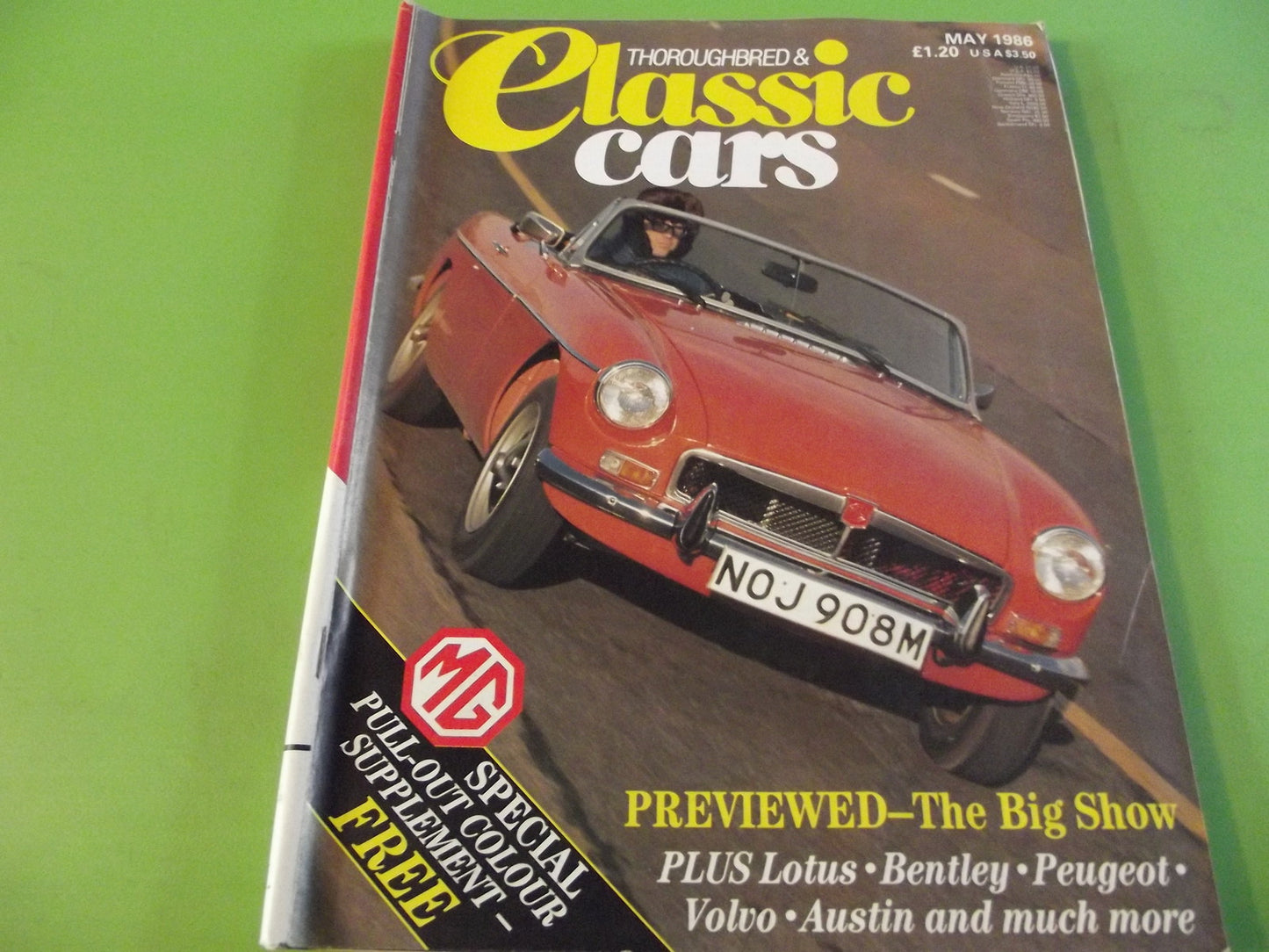 THOROUGHBRED AND CLASSIC CARS MAGAZINE MAY 1986 #C40