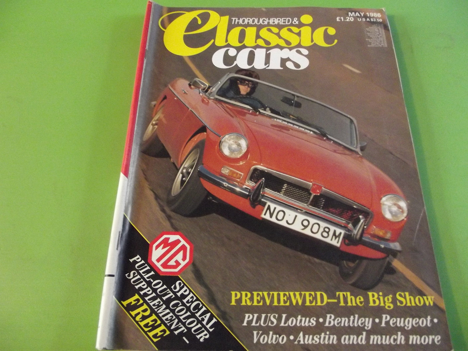 THOROUGHBRED AND CLASSIC CARS MAGAZINE MAY 1986 #C40