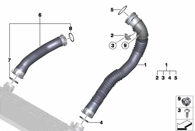 Charge Pipe O-Ring Boost Seal for Intercooler Air Duct BMW Turbo Engines 85067822