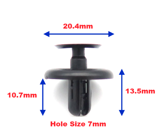 TOYOTA Push Fit Rivet Trim Panel Fastener Clip 7mm Hole  Prius Aygo & LEXUS 20pc1