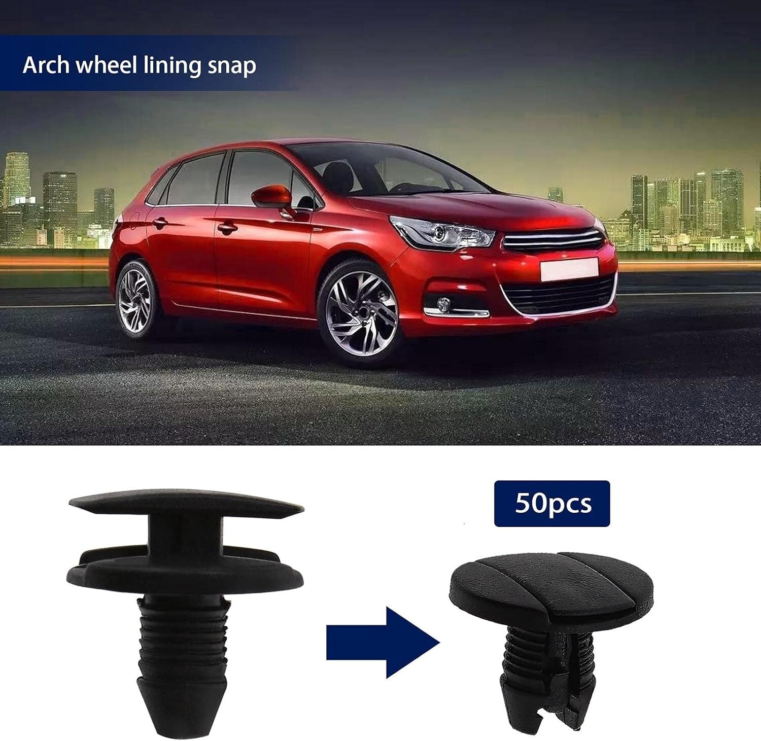 Citroen Inner Wheel Arch Liner Splash Guard Trim Clip Plastic x20 fit C3 C4 DS35