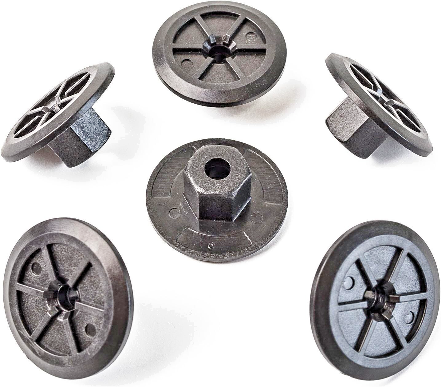 Hex Head Plastic Flanged 10mm Nuts,  Arch Liner Splash Guard, Undertray Clip x1523