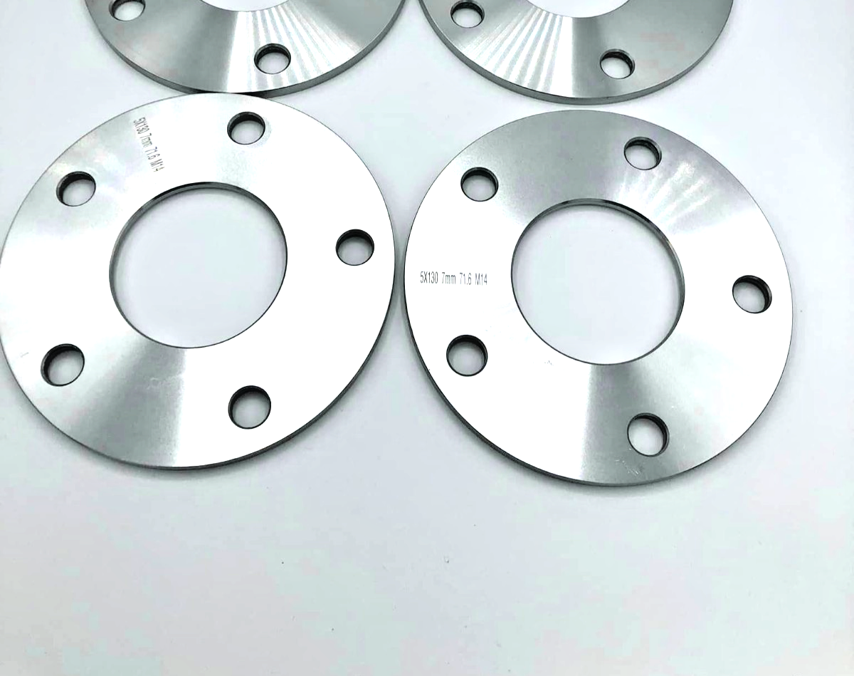 PORSCHE 7mm Wheel Spacers, 5x130 Bolt on Kit Pair of 2  Precision Fit in Silver2