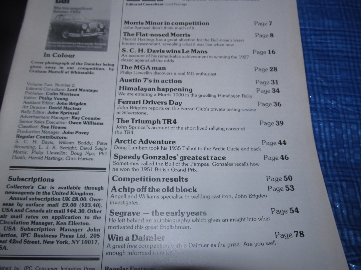 1980 SEPTEMBER COLLECTORS CAR MAGAZINE / MGA AUSTIN 7 TR4 MORRIS MINOR #bk11