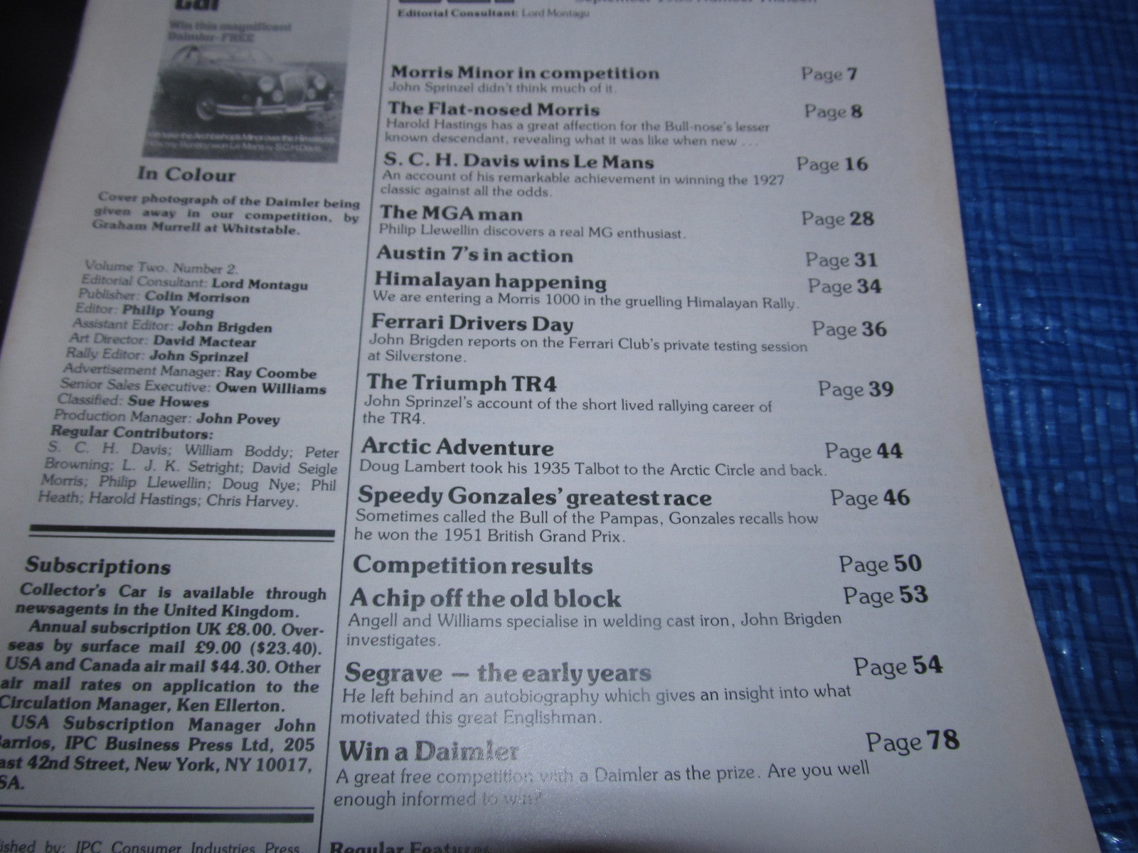 1980 SEPTEMBER COLLECTORS CAR MAGAZINE / MGA AUSTIN 7 TR4 MORRIS MINOR #bk11