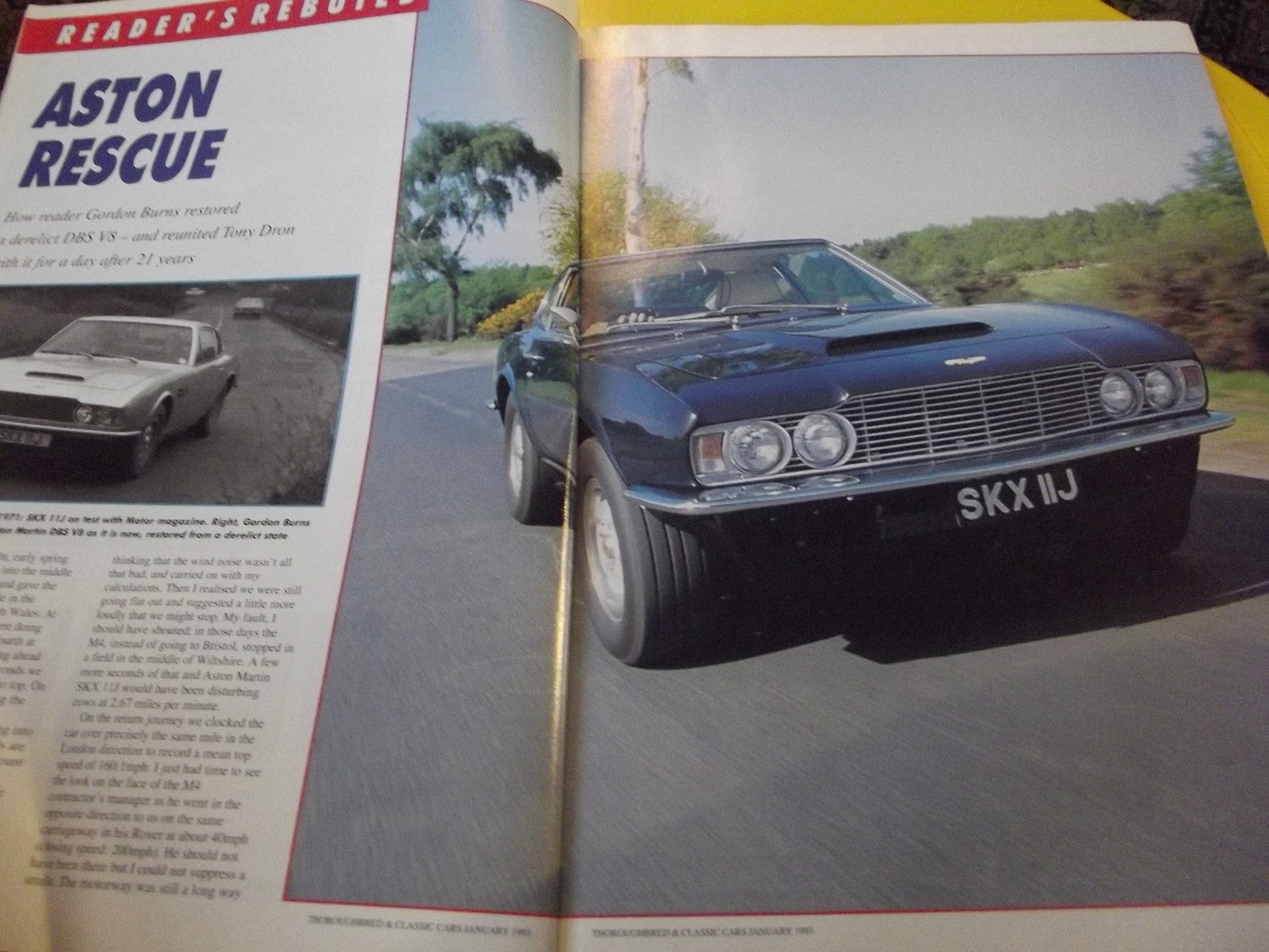 CLASSIC CARS MAGAZINE JANUARY 1993 #c32