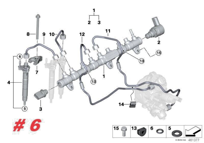 AUDI Rubber O Ring Diesel Injector Leak Off Seal Nozzle X6 Volkwagen9