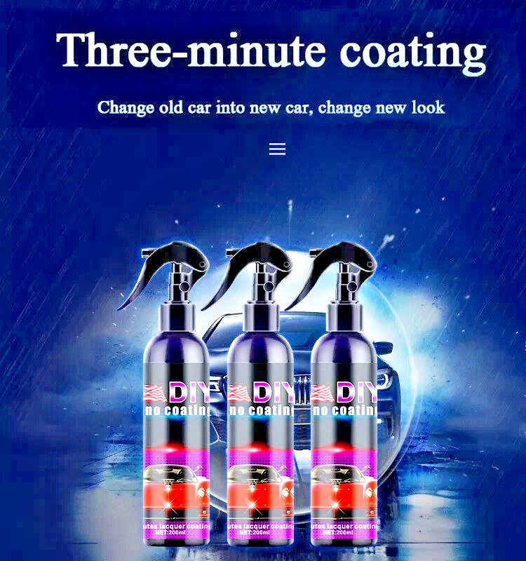 Detailer Rapid Spray Car Ceramic Coating Sealant Nano Crystal Formula Protects.10