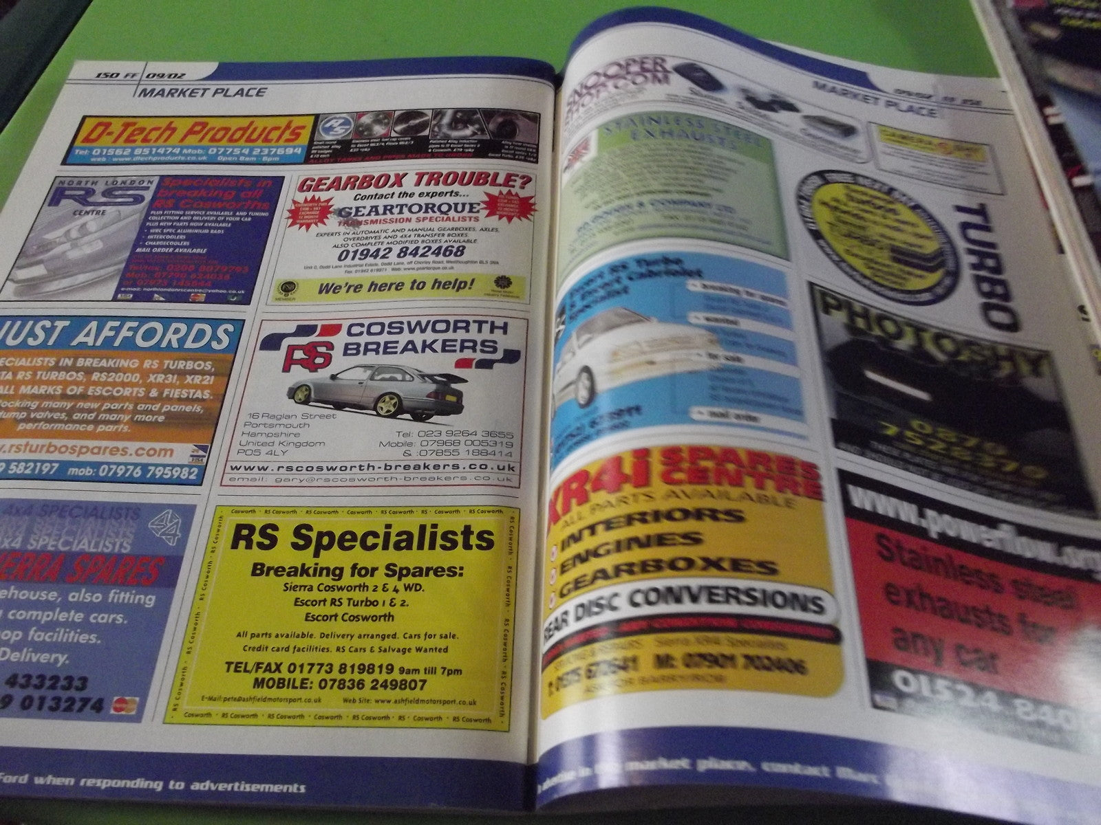 FAST FORD MAGAZINE SEPTEMBER 2002  #C5 RS ESCORT BODYKIT5