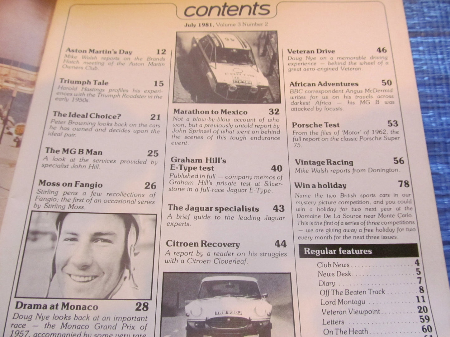 1981 JULY COLLECTORS CAR MAGAZINE / MONACO DRAME MEXICO MARATHON MOSS   #bk11