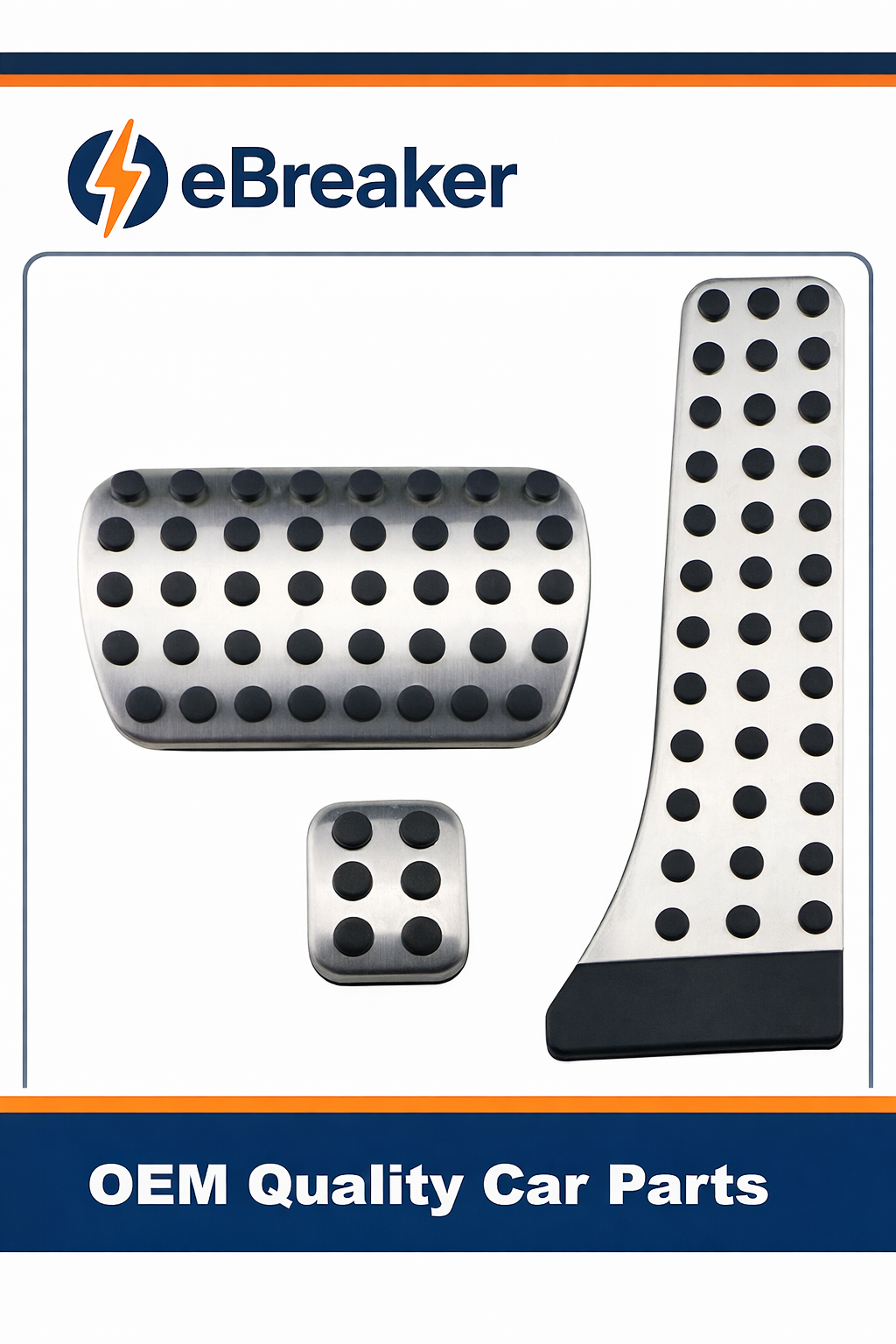 NEW Mercedes AMG Sport Pedal Covers Set 3PC Stainless Steel For A B C E S SL SLC9