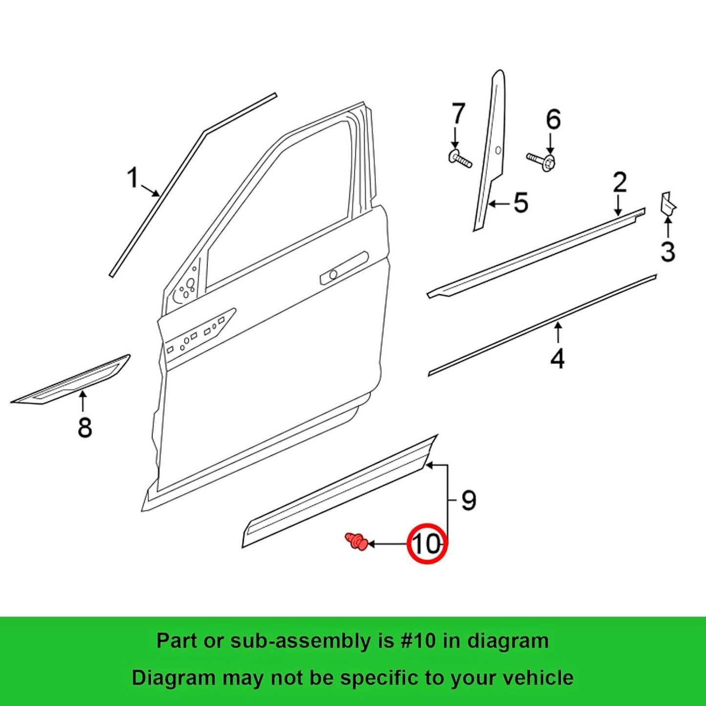 Land Rover Door & Body Trim Panel Fastener Clip fits Range Evoque & Defender #5.17