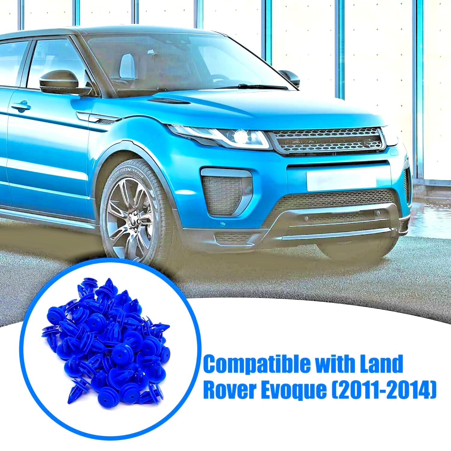 Land Range Rover Blue Trim clips x5 Pcs  Evoque Discovery 5 Disco Sport LR0272553